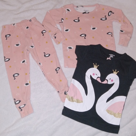 Carter's 3pc Swan PJ Set size 18M - Picture 2 of 3